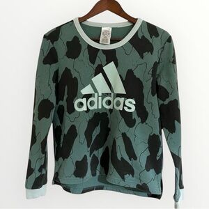 Adidas X Zoe Saldana Collection Sweatshirt Size S Camo Crewneck